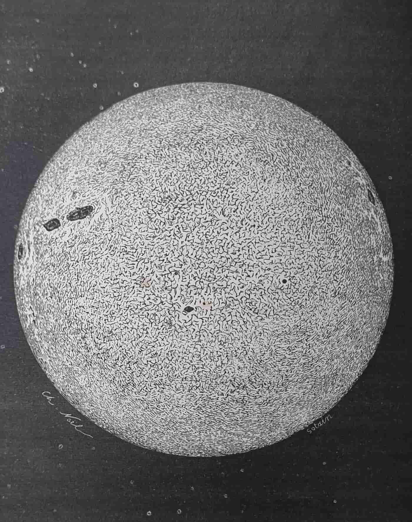 A observação das manchas solares e seus registros em desenho 